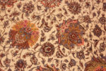 Close Up of Luxurious Room Size Ivory Allover Floral Design Fine Vintage Silk Persian Qum Rug 72757 by Nazmiyal Antique Rugs