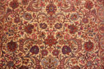 Close Up of Luxurious Small Size Fine Weave Floral Design Vintage Ivory Persian Silk Qum Rug 70807 by Nazmiyal Antique Rugs