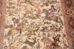 Close Up of Small Artistic Pictorial Hunting Scene Design Luxurious Vintage Persian Silk Qum Rug 72775 by Nazmiyal Antique Rugs