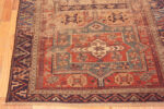 Corner of Antique Geometric Caucasian Soumak Shabby Chic Rug 72829 by Nazmiyal Antique Rugs
