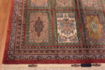 Corner of Fine Floral Long Narrow Gallery Size Vintage Luxury Persian Silk Qum Rug 72744 by Nazmiyal Antique Rugs
