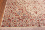 Corner of Fine Luxurious Floral Room Size Vintage Persian Silk Qum Rug 72745 by Nazmiyal Antique Rugs