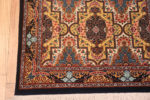 Corner of Fine Luxurious Persian Qum Silk Hallway Runner Rug 72786 by Nazmiyal Antique Rugs
