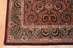 Corner of Luxurious Fine Floral Vintage Persian Silk Qum Hallway Runner Rug 72790 by Nazmiyal Antique Rugs
