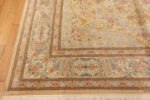 Corner of Luxurious Light Gold Color Fine Room Size Vintage Persian Silk Qum Rug 72746 by Nazmiyal Antique Rugs