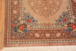 Corner of Luxurious Small Fine Floral Vintage Persian Silk Qum Rug 72781 by Nazmiyal Antique Rugs