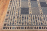 Corner of Modern Flatweave Swedish Mid-Century Modern Design Room Size Kilim Rug 72797 by Nazmiyal Antique Rugs