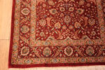 Corner of Red Fine Floral Luxurious Vintage Persian Qum Silk Hallway Runner Rug 72787 by Nazmiyal Antique Rugs
