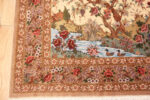 Corner of Small Artistic Tree of Life Animal Design Vintage Persian Silk Qum Luxury Rug 72782 by Nazmiyal Antique Rugs