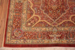 Corner of Small Fine Artistic Luxurious Silk Pile Vintage Persian Animal Design Qum Rug 70808 by Nazmiyal Antique Rugs