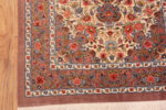 Corner of Small Fine Floral Design Vintage Luxurious Persian Silk Qum Rug 72780 Corner of Small Fine Floral Design Vintage Luxurious Persian Silk Qum Rug 72780 by Nazmiyal Antique Rugs