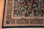 Corner of Small Size Floral Design Luxurious Vintage Persian Silk Qum Rug 72764 by Nazmiyal Antique Rugs