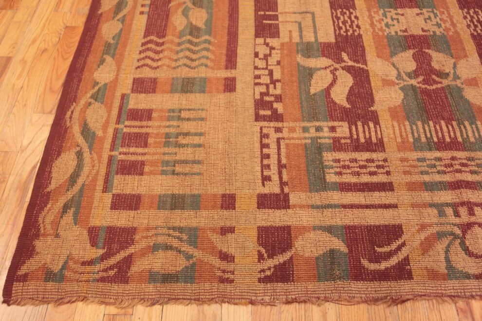 Urop Rugs Vintage Art Deco Kilim Rug From Europe 72828 Nazmiyal Rugs