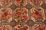 Details of Fine Floral Garden Design Vintage Luxurious Silk Persian Qum Rug 72755 by Nazmiyal Antique Rugs