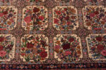 Details of Fine Long Narrow Gallery Size Vintage Garden Design Silk Persian Qum Rug 72743 by Nazmiyal Antique Rugs