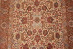 Details of Fine Luxurious Floral Design Vintage Persian Qum Silk Hallway Runner Rug 72792 by Nazmiyal Antique Rugs