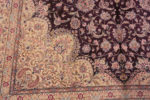 Details of Fine Luxurious Purple Color Vintage Persian Silk Qum Rug 72753 by Nazmiyal Antique Rugs
