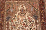 Details of Fine Luxurious Tree of Life Pattern Prayer Design Vintage Persian Silk Qum Rug 72768 by Nazmiyal Antique Rugs