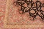 Details of Fine Luxurious Vintage Persian Silk Qum Room Size Rug 72751 by Nazmiyal Antique Rugs