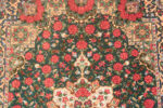 Details of Fine Small Green Floral Vintage Persian Silk Qum Rug 72779 by Nazmiyal Antique Rugs