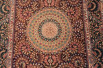 Details of Luxurious Fine Floral Vintage Persian Silk Qum Hallway Runner Rug 72790 by Nazmiyal Antique Rugs