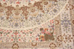 Details of Luxurious Small Size Fine Weave Artistic Floral Design Vintage Persian Silk Qum Rug 72766 by Nazmiyal Antique Rugs