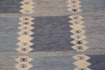 Details of Modern Flatweave Swedish Mid-Century Modern Design Room Size Kilim Rug 72797 by Nazmiyal Antique Rugs