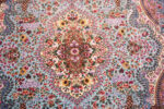Details of Small Fine Floral Luxurious Vintage Persian Silk Qum Rug 72769 by Nazmiyal Antique Rugs