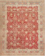 Floral Antique Persian Tabriz Area Rug 72821 by Nazmiyal Antique Rugs