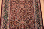 Florals of Fine Floral Vintage Persian Gonbad Design Silk Qum Luxury Hallway Runner Rug 72789 by Nazmiyal Antique Rugs