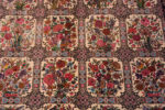 Florals of Fine Long Narrow Gallery Size Vintage Garden Design Silk Persian Qum Rug 72743 by Nazmiyal Antique Rugs