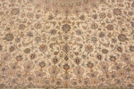 Florals of Luxurious Light Ivory Fine Floral Silk Persian Gonbad Design Square Qum Rug 72738 by Nazmiyal Antique Rugs