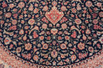Florals of Luxurious Room Size Silk Vintage Blue Persian Fine Qum Gonbad Design Rug 72741 by Nazmiyal Antique Rugs