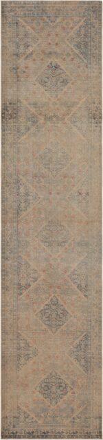 Geometric Antique Persian Tabriz Runner Rug 72818 by Nazmiyal Antique Rugs
