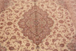 Medallion of Fine Floral Room Size Vintage Luxurious Silk Persian Qum Medallion Rug 72750 by Nazmiyal Antique Rugs