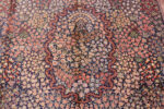 Medallion of Fine Luxurious Intricate Floral Design Vintage Persian Silk Qum Square Shape Rug 72762 by Nazmiyal Antique Rugs