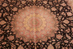 Medallion of Fine Luxurious Vintage Persian Silk Qum Room Size Rug 72751 by Nazmiyal Antique Rugs