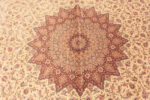 Medallion of Fine Room Size Vintage Persian Luxury Gonbad Design Silk Qum Rug 72759 by Nazmiyal Antique Rugs
