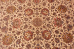 Medallion of Luxurious Room Size Ivory Allover Floral Design Fine Vintage Silk Persian Qum Rug 72757 by Nazmiyal Antique Rugs