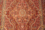 Medallion of Small Fine Artistic Luxurious Silk Pile Vintage Persian Animal Design Qum Rug 70808 by Nazmiyal Antique Rugs