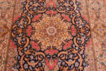 Medallion of Small Size Fine Weave Vintage Persian Silk Qum Luxury Rug 72763 by Nazmiyal Antique Rugs