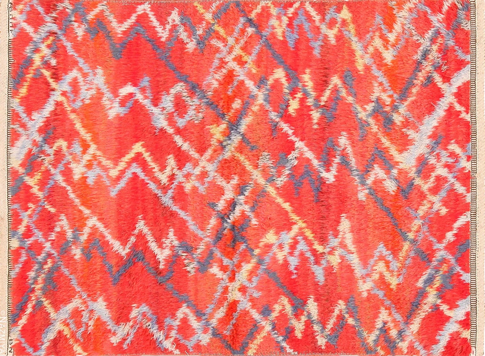 Scandinavian Marta Maas Barbro Nilsson Vintage Swedish Shag Rug Scandinavian Marta Maas Barbro Nilsson Vintage Swedish Shag Rug 70828 by Nazmiyal Antique Rugs