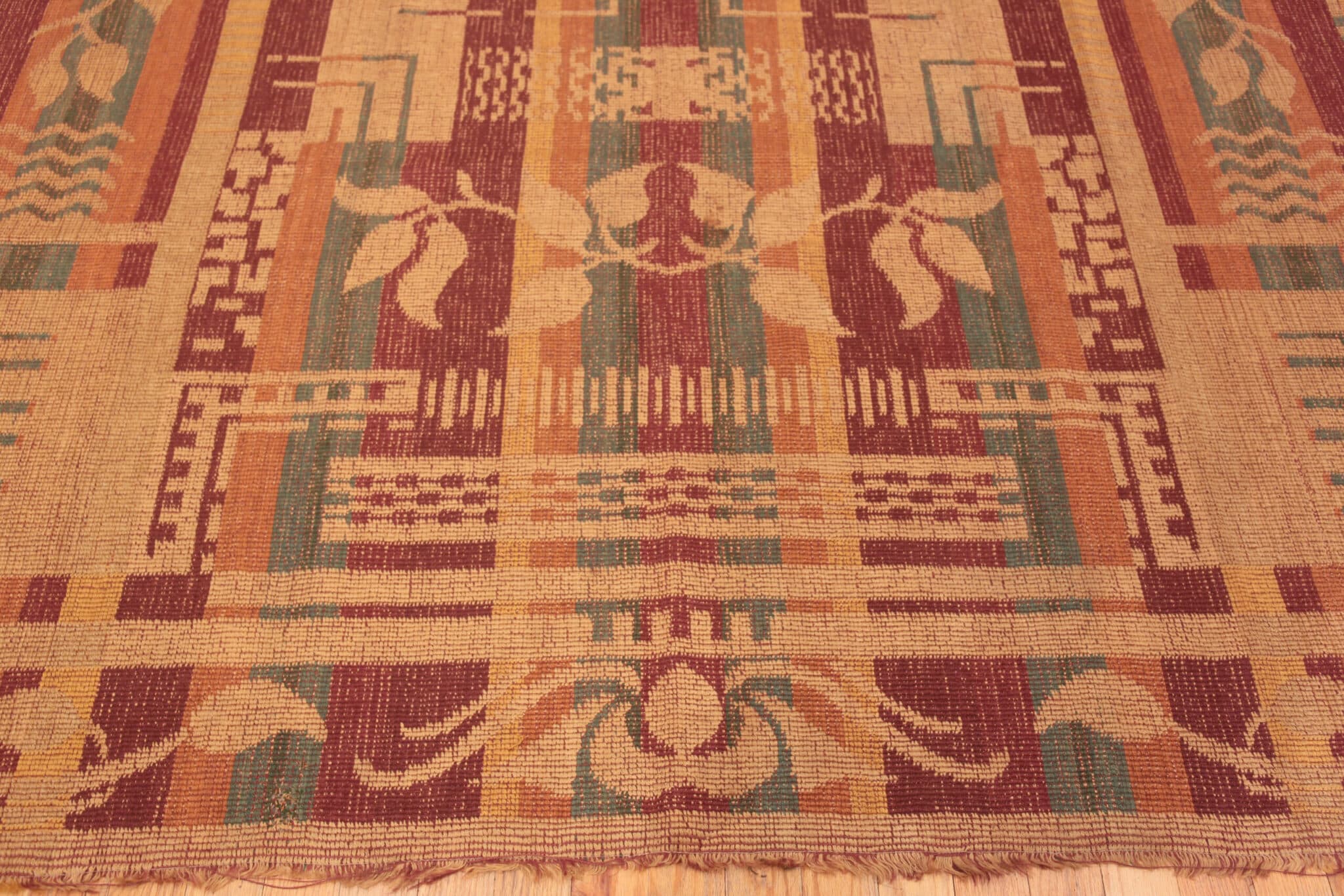 Urop Rugs Vintage Art Deco Kilim Rug From Europe 72828 Nazmiyal Rugs