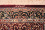 Signature of Fine Floral Vintage Persian Gonbad Design Silk Qum Luxury Hallway Runner Rug 72789 by Nazmiyal Antique Rugs
