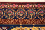 Signature of Fine Small Luxurious Silk Pile Gold Color Vintage Persian Qum Rug 72772 by Nazmiyal Antique Rugs