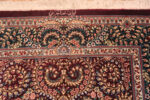 Signature of Luxurious Fine Floral Vintage Persian Silk Qum Hallway Runner Rug 72790 by Nazmiyal Antique Rugs