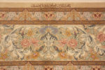 Signature of Luxurious Light Gold Color Fine Room Size Vintage Persian Silk Qum Rug 72746 by Nazmiyal Antique Rugs