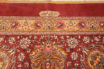 Signature of Luxurious Room Size Ivory Allover Floral Design Fine Vintage Silk Persian Qum Rug 72757 by Nazmiyal Antique Rugs
