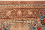 Signature of Luxurious Small Fine Floral Vintage Persian Silk Qum Rug 72781 by Nazmiyal Antique Rugs