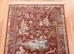 Top of Fine Artistic Hunting Scene Design Small Vintage Persian Qum Silk Rug 72776 by Nazmiyal Antique Rugs